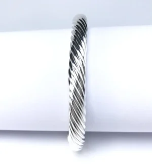 Bracelet jonc torsadé argent sterling