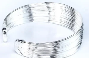 Manchette jonc à fil d'argent 925